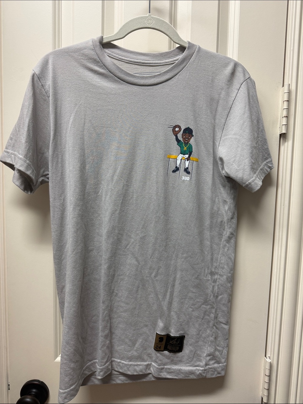 Baseballism Gray Graphic Crewneck T-Shirt size small